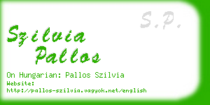 szilvia pallos business card